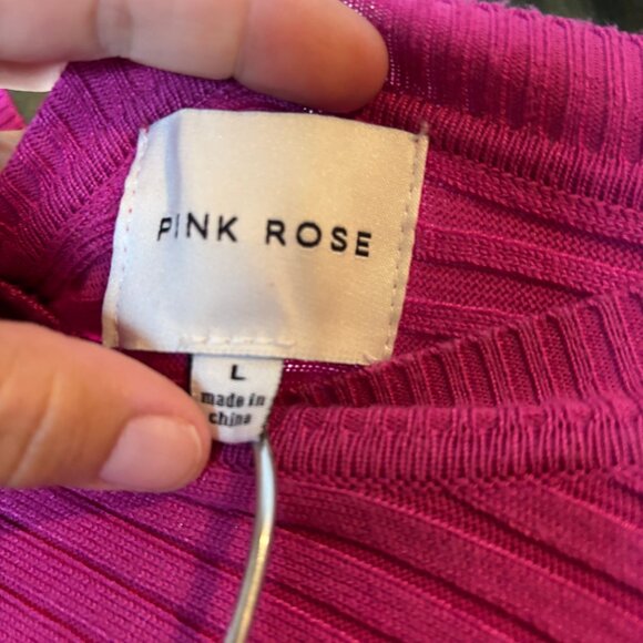 Pink Rose Ribbed Two piece pink set - Picture 5 of 5